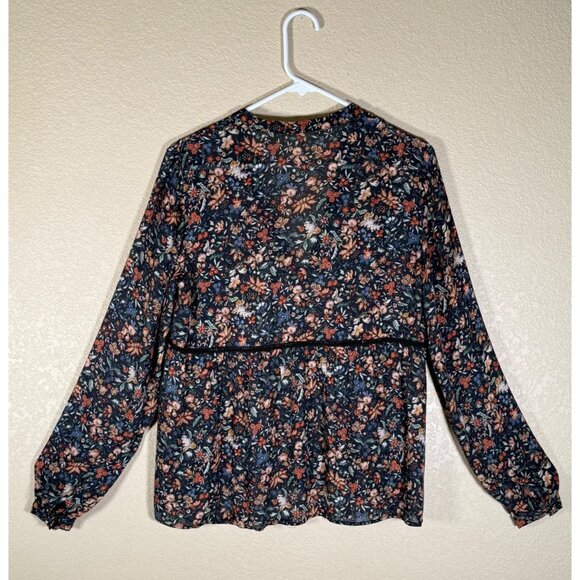 SEZANE Sixtine Long Sleeve Floral Blouse RARE - Picture 10 of 13